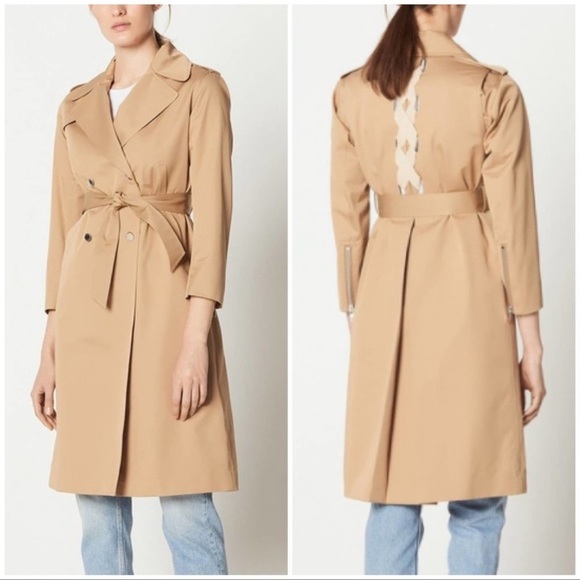 Sandro Jackets & Blazers - Sandro Paris Gabriela Trench Coat in Beige